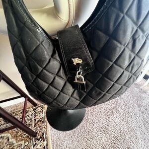 Burberry Black Quilted Hobo Bag